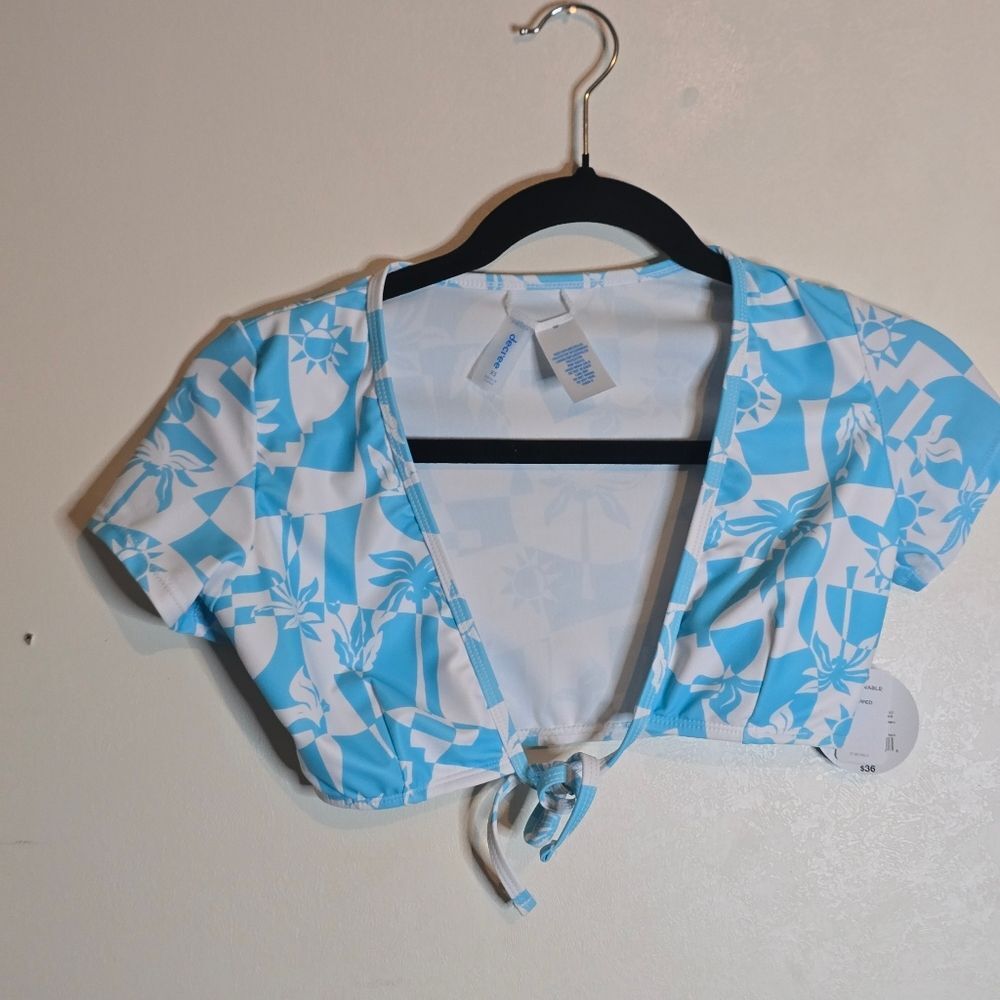 Decree Crop Tee Swim Top Size Xs